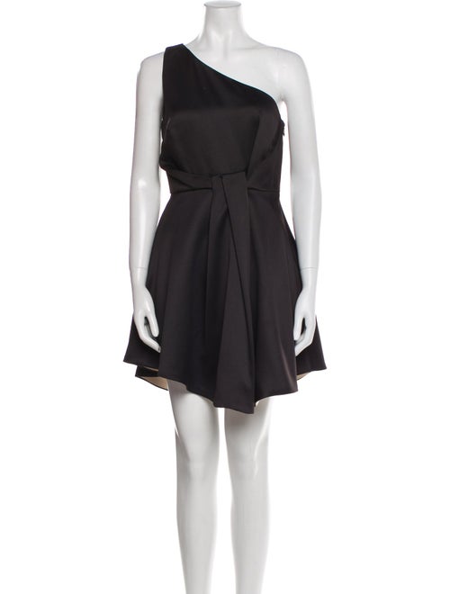 Halston One-Shoulder Mini Dress