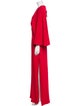 Halston V-Neck Long Dress