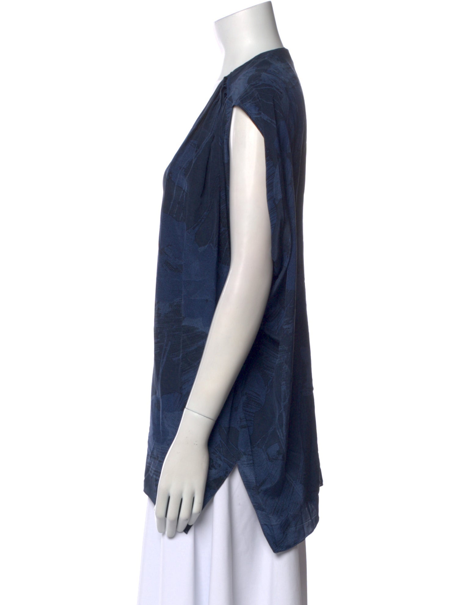 Halston Silk Printed Top