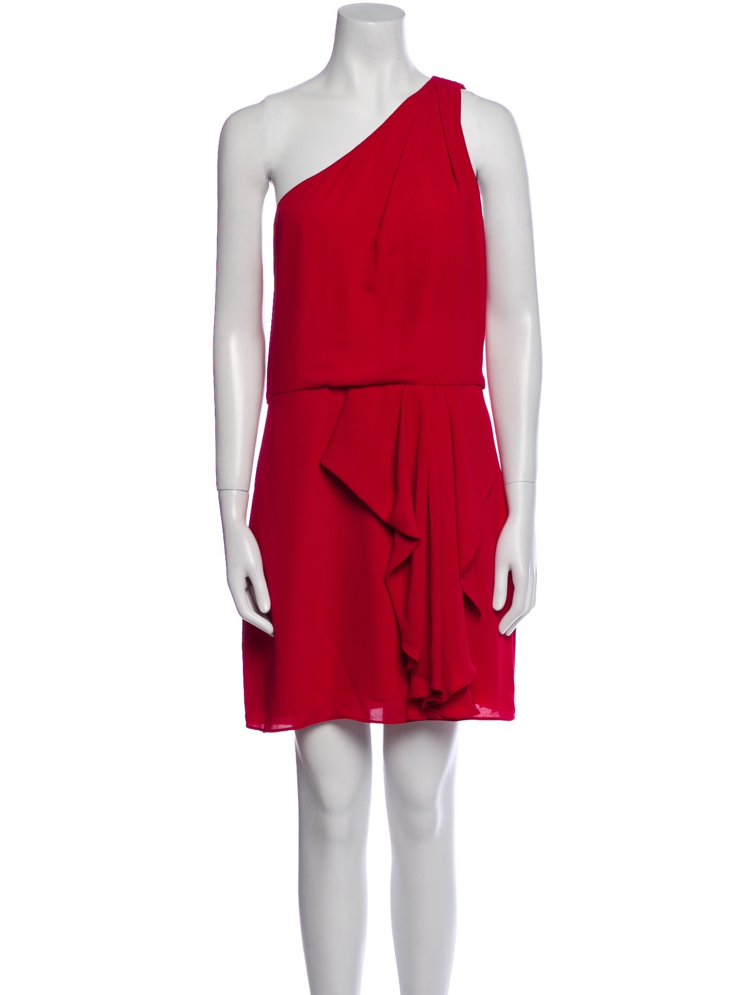 Halston One-Shoulder Mini Dress