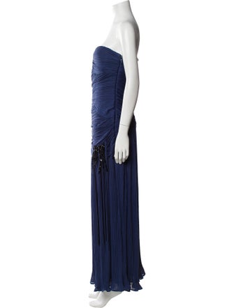 Halston Strapless Long Dress