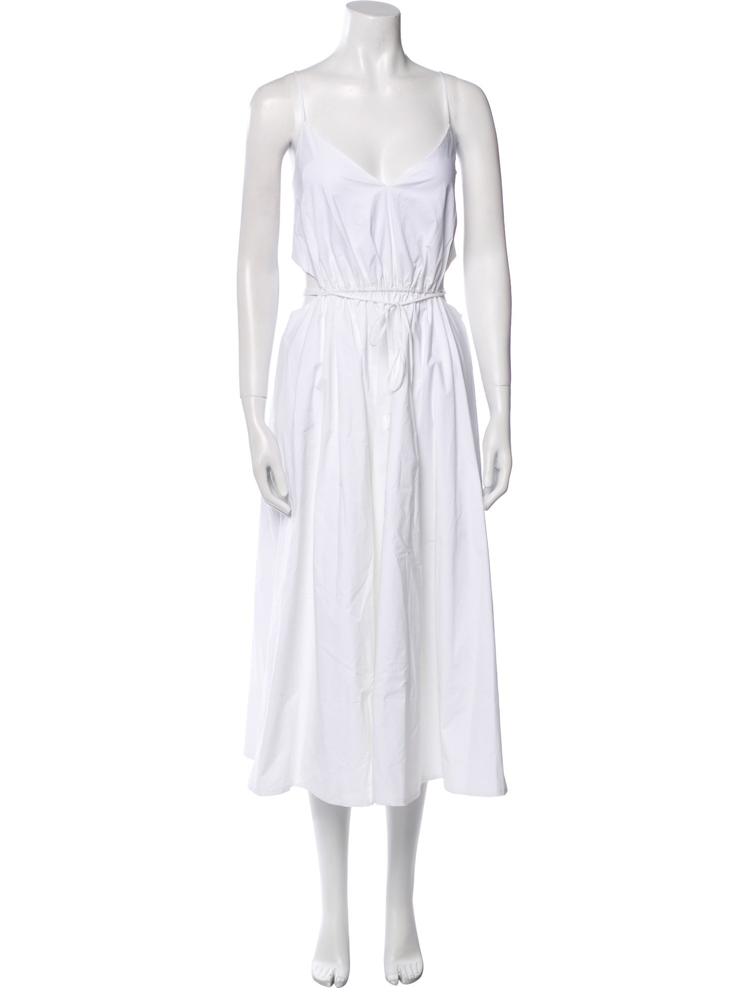 Halston V-Neck Midi Length Dress