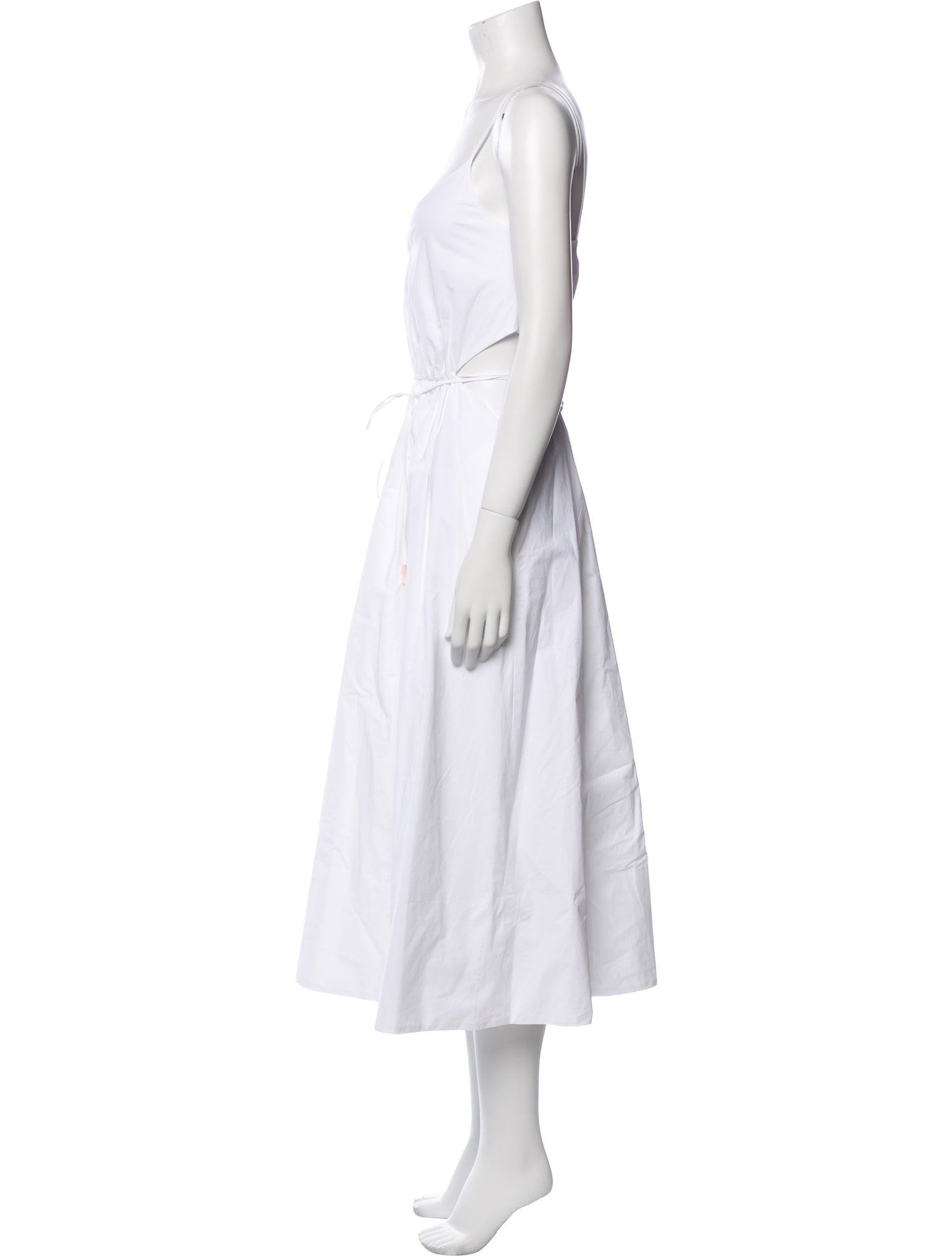 Halston V-Neck Midi Length Dress