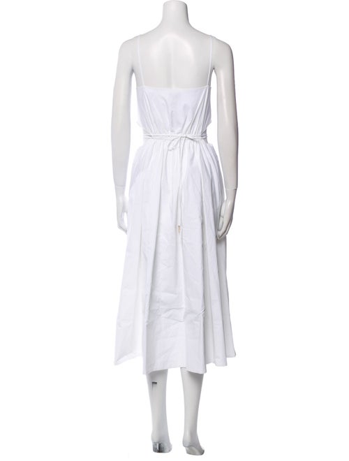 Halston V-Neck Midi Length Dress