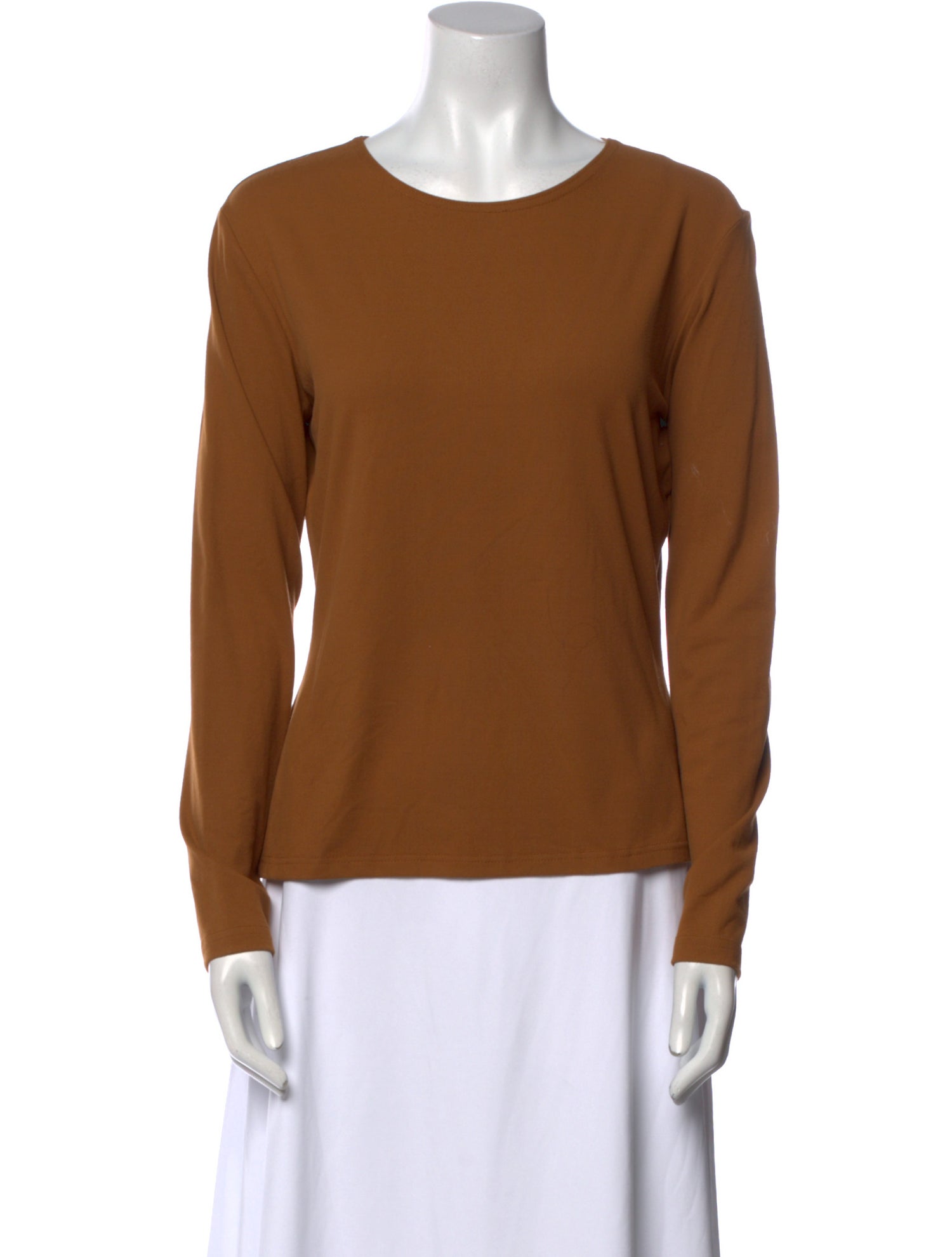 Halston Scoop Neck Long Sleeve Top