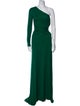 Halston One-Shoulder Long Dress