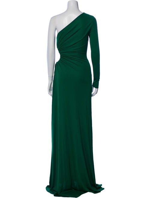 Halston One-Shoulder Long Dress