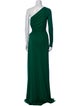 Halston One-Shoulder Long Dress