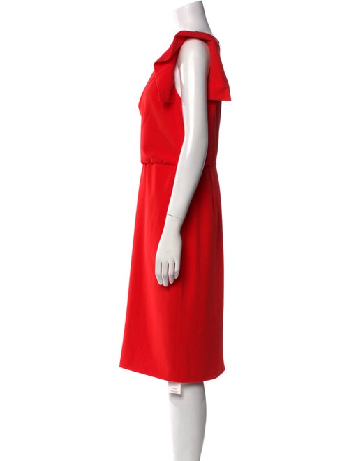 Halston Cowl Neck Midi Length Dress