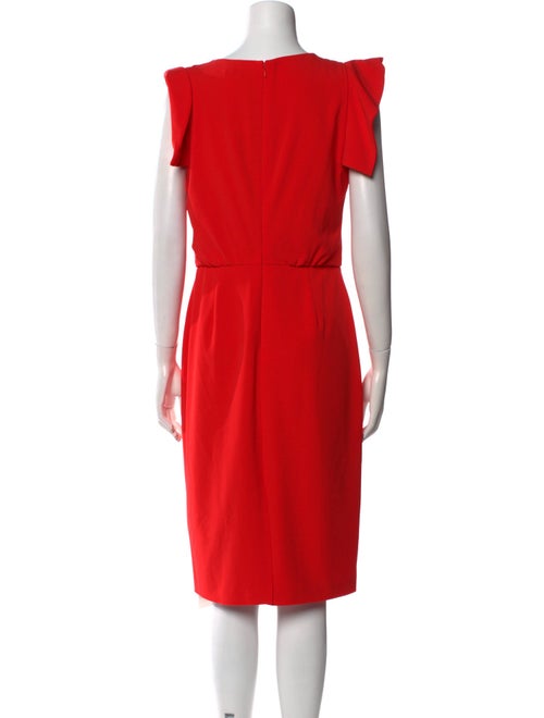 Halston Cowl Neck Midi Length Dress