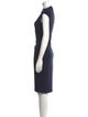 Halston One-Shoulder Knee-Length Dress