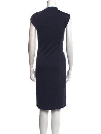 Halston One-Shoulder Knee-Length Dress