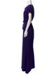 Halston Bateau Neckline Long Dress