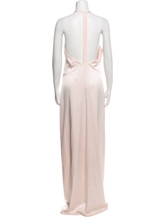 Halston V-Neck Long Dress