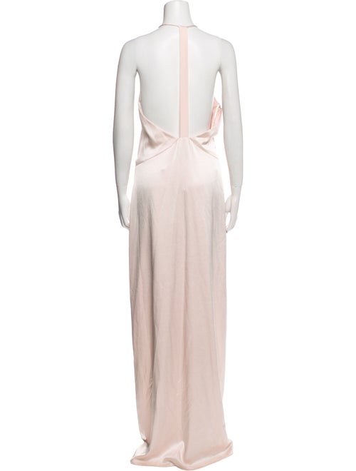 Halston V-Neck Long Dress