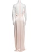 Halston V-Neck Long Dress