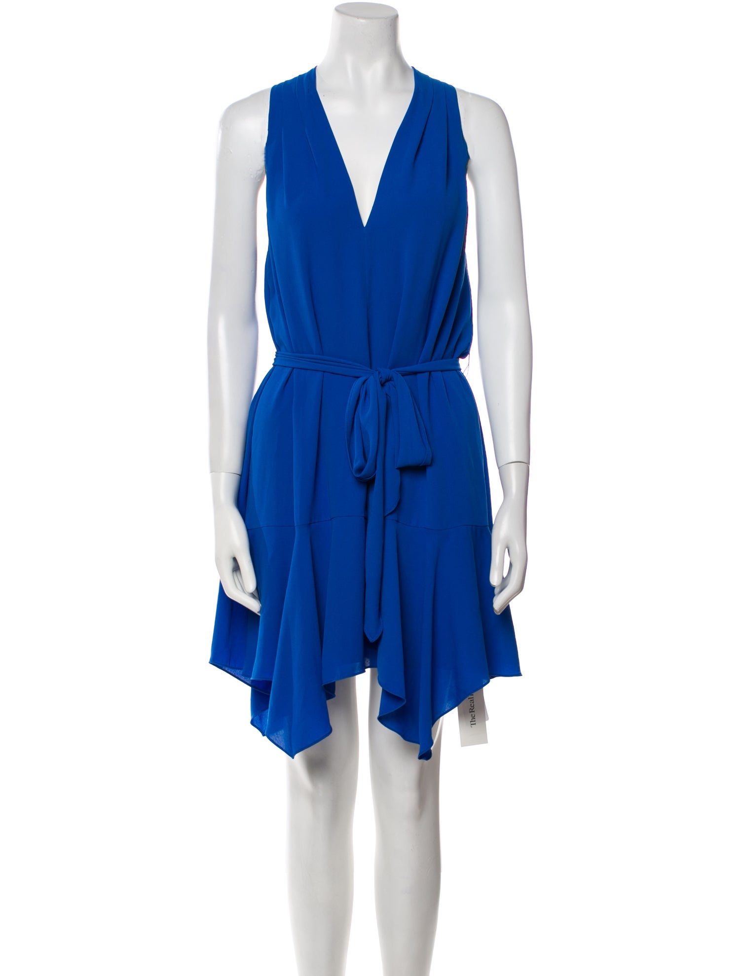 Halston Heritage V-Neck Mini Dress