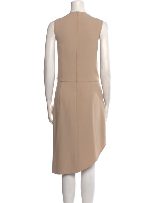 Halston Crew Neck Midi Length Dress
