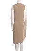 Halston Crew Neck Midi Length Dress