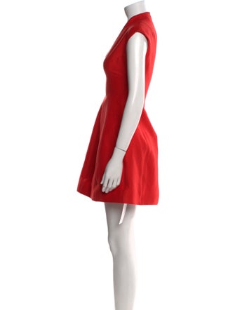 Halston V-Neck Mini Dress