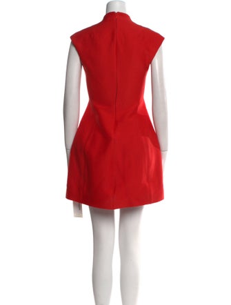 Halston V-Neck Mini Dress