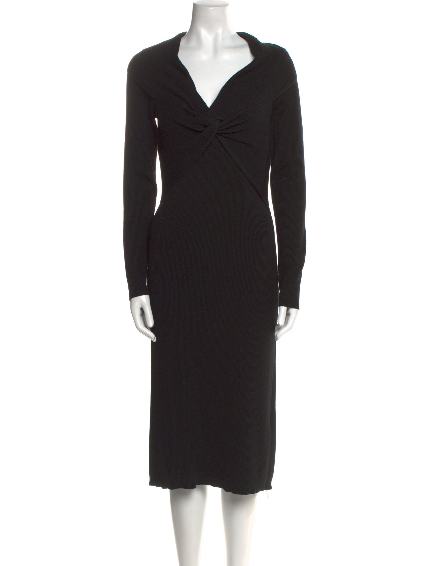 Halston Merino Wool Midi Length Dress