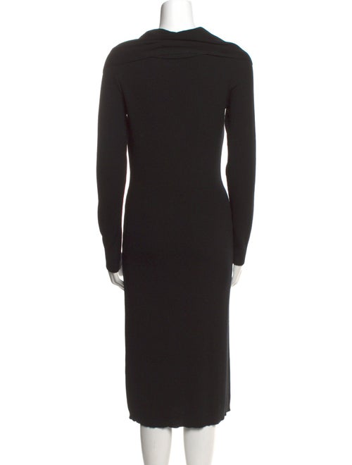 Halston Merino Wool Midi Length Dress