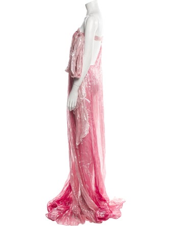 Halston Silk Long Dress