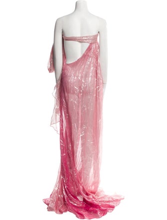 Halston Silk Long Dress