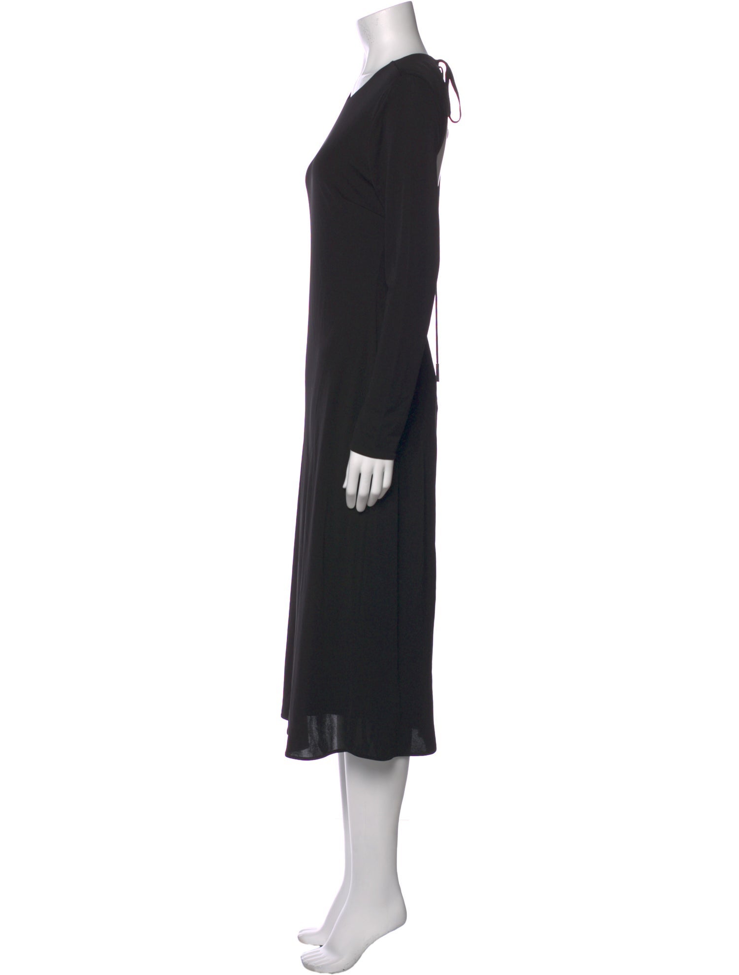 Halston Crew Neck Midi Length Dress