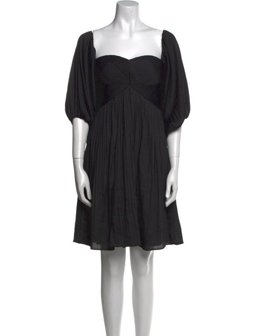 Halston Square Neckline Mini Dress
