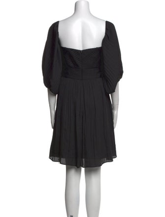 Halston Square Neckline Mini Dress