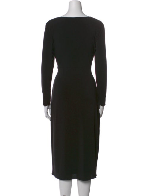 Halston V-Neck Midi Length Dress