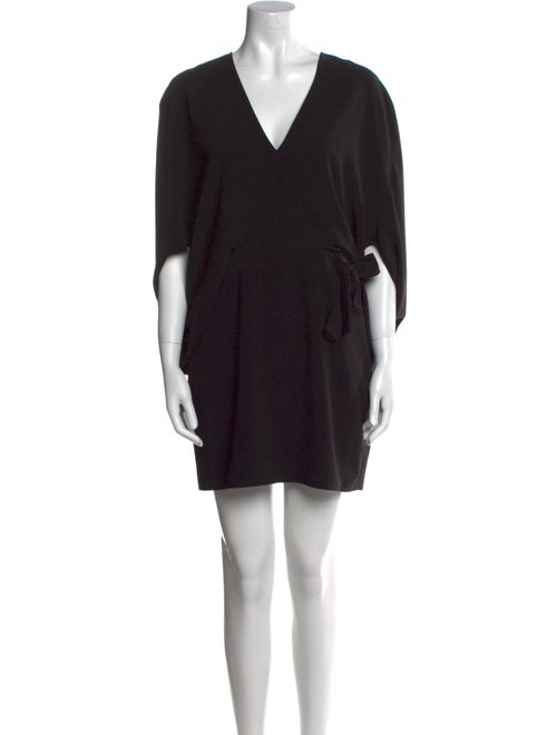 Halston V-Neck Mini Dress