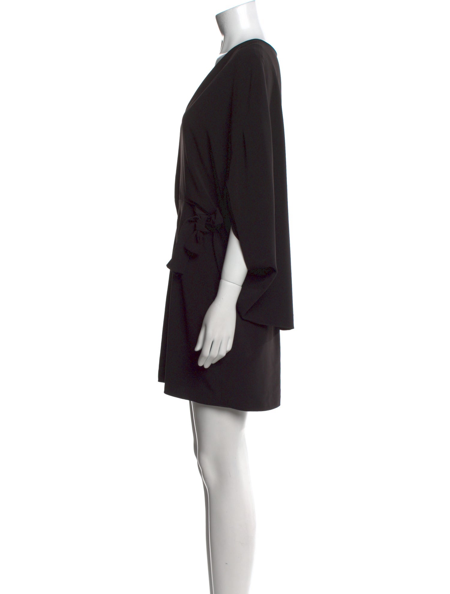 Halston V-Neck Mini Dress