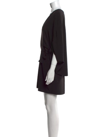 Halston V-Neck Mini Dress