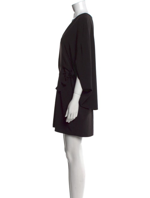 Halston V-Neck Mini Dress