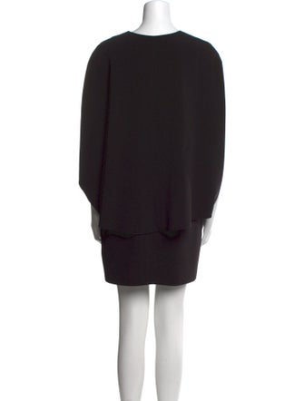 Halston V-Neck Mini Dress