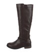 Halston Leather Riding Boots