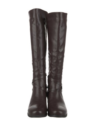Halston Leather Riding Boots