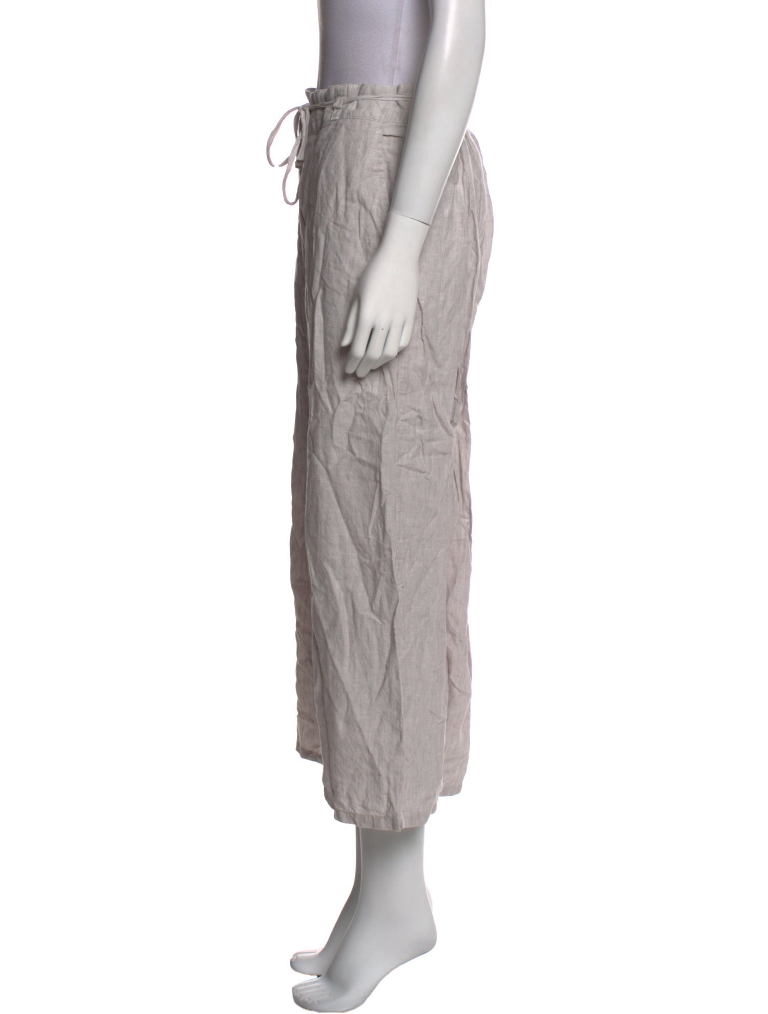 Halston Linen Wide Leg Pants