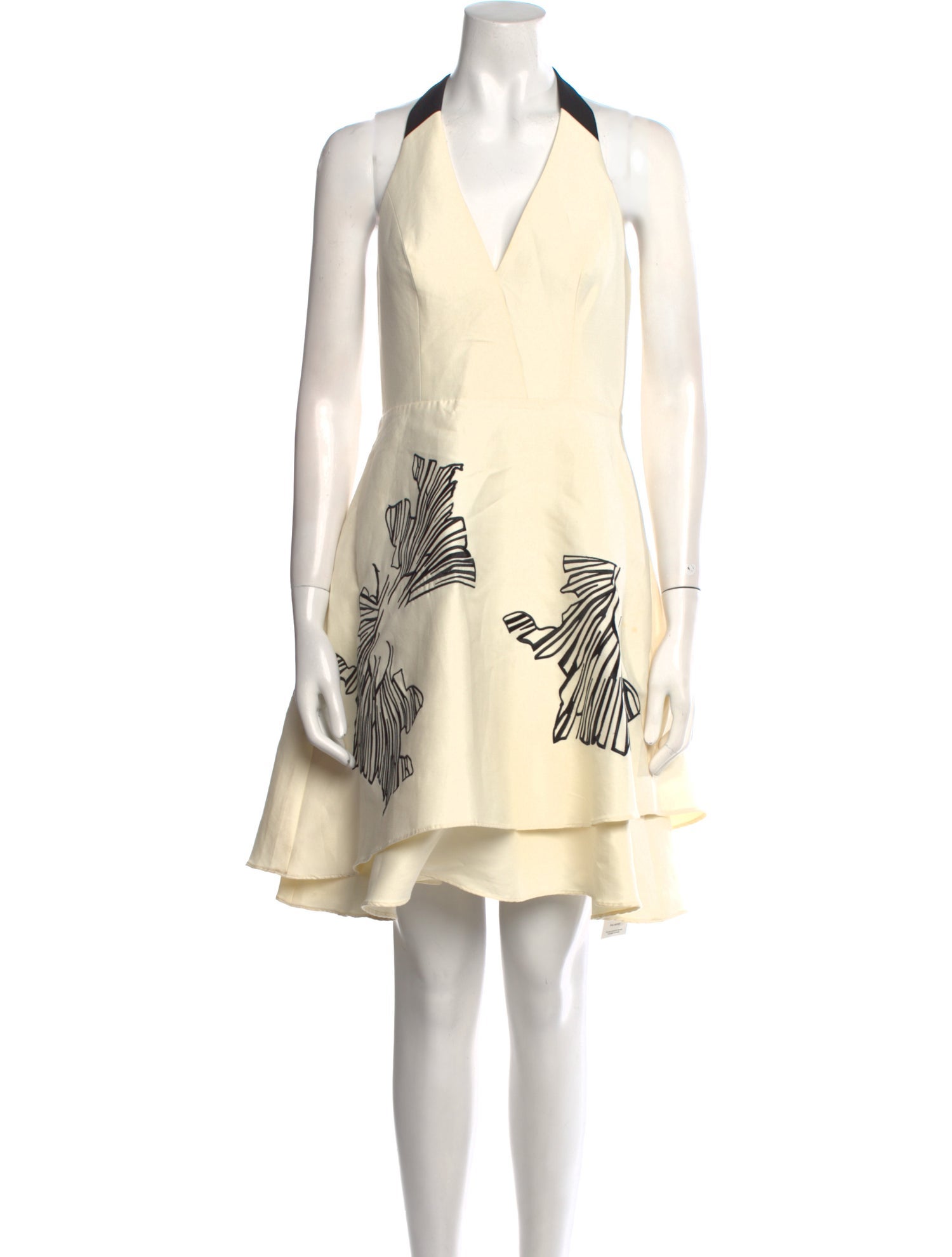 Halston Printed Knee-Length Dress