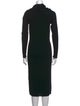 Halston Merino Wool Midi Length Dress