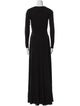 Halston V-Neck Long Dress