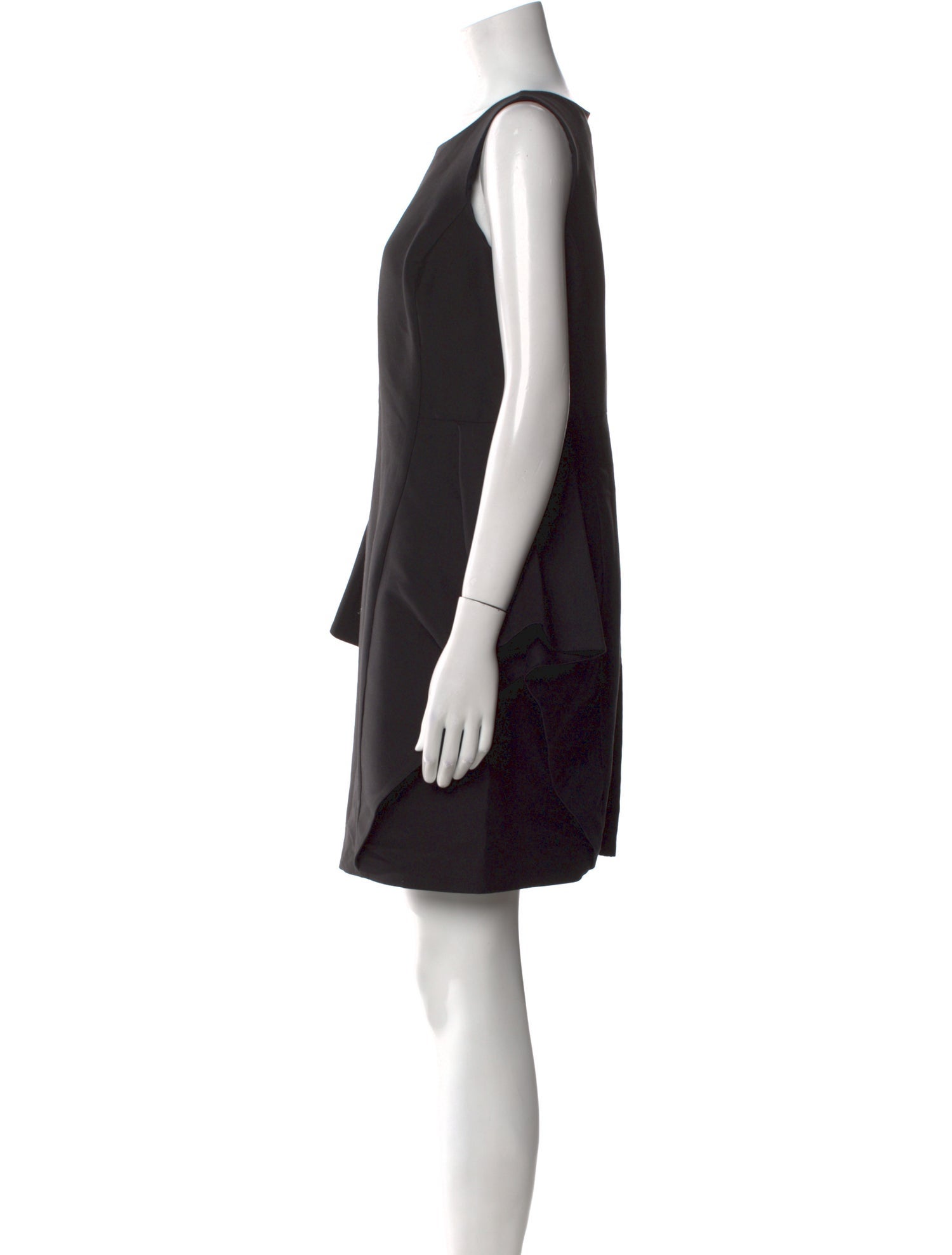 Halston Bateau Neckline Mini Dress