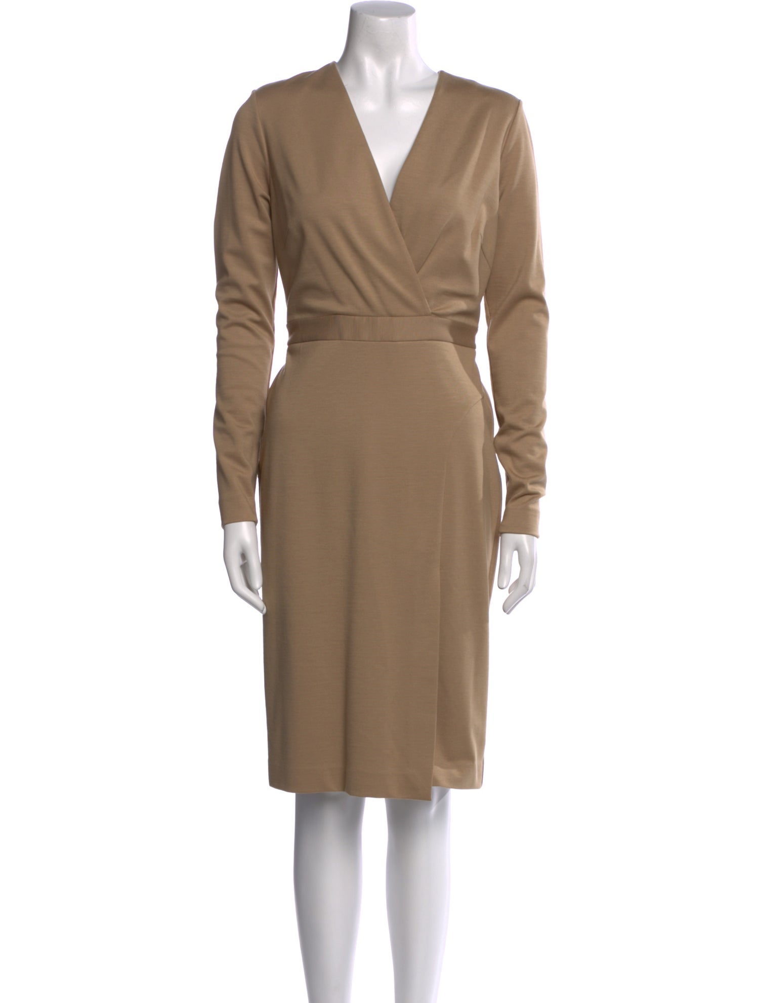 Halston V-Neck Knee-Length Dress