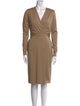 Halston V-Neck Knee-Length Dress