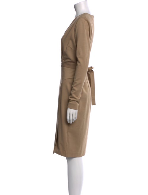 Halston V-Neck Knee-Length Dress