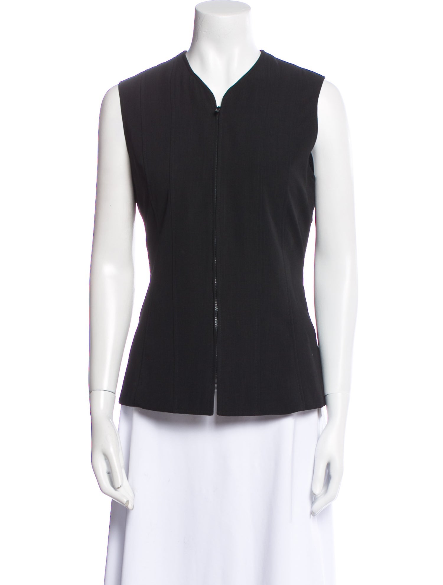 Halston V-Neck Sleeveless Top