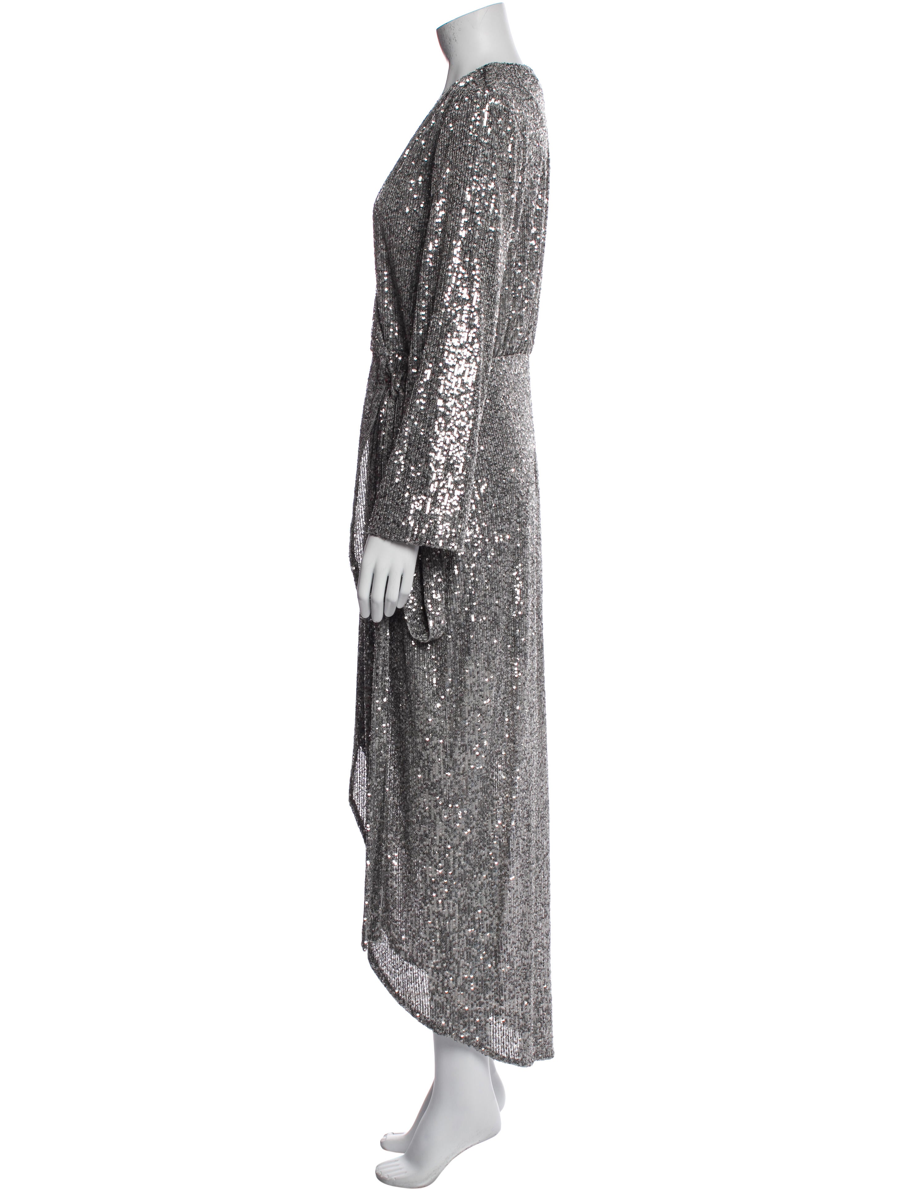 Halston Sequin Midi Length Dress